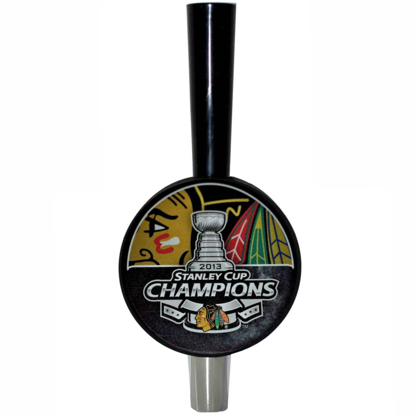 Chicago Blackhawks 2013 Stanley Cup Champions Tall-Boy Hockey Puck Beer Tap Handle