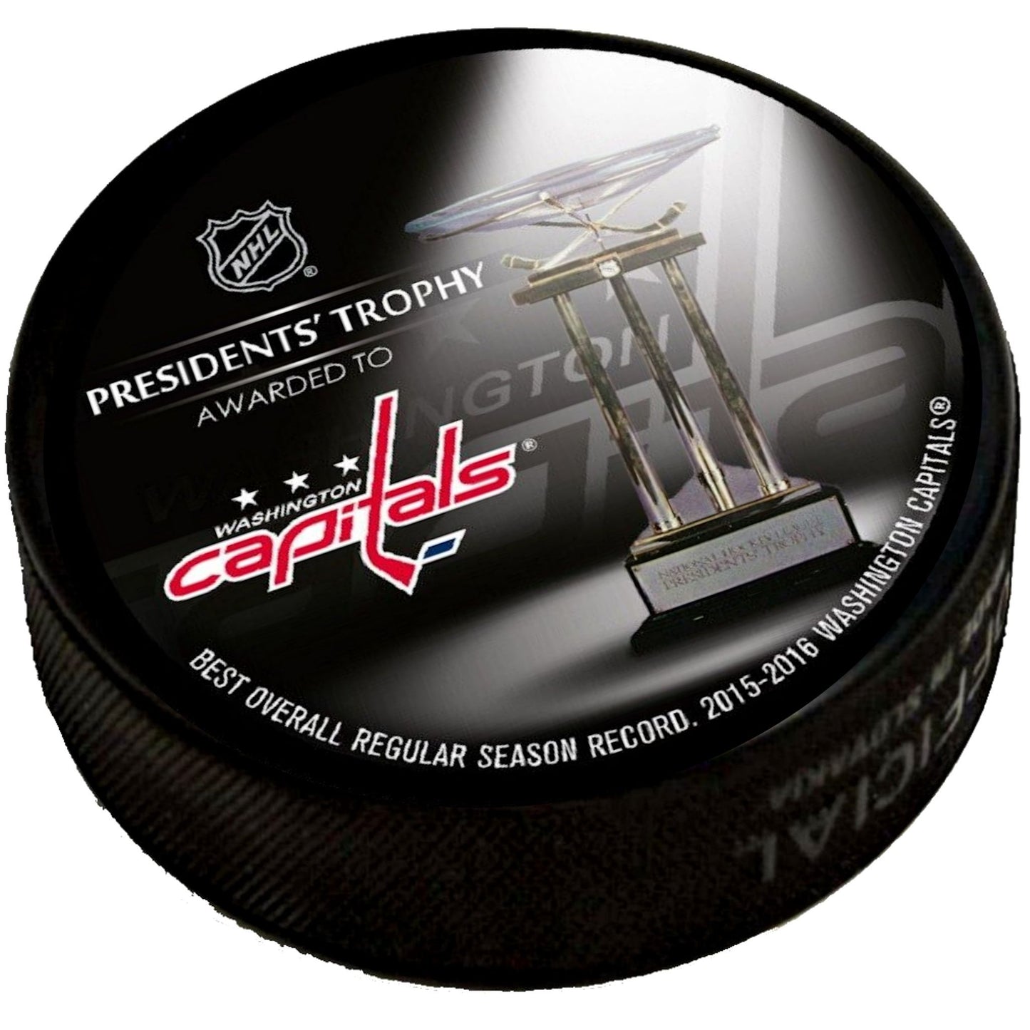 2016 Washington Capitals NHL Presidents Trophy Collectible Hockey Puck