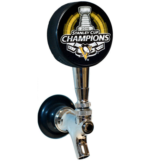 Pittsburgh Penguins 2016 Stanley Cup Champions Hockey Puck Beer Tap Handle