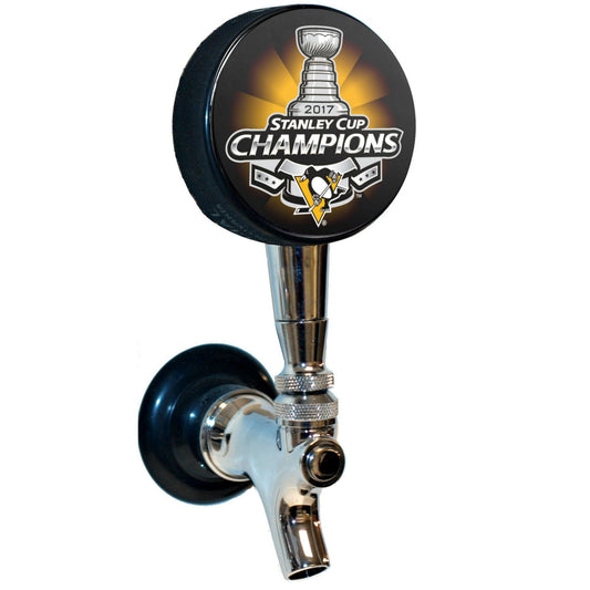 Pittsburgh Penguins 2017 Stanley Cup Champions Hockey Puck Beer Tap Handle