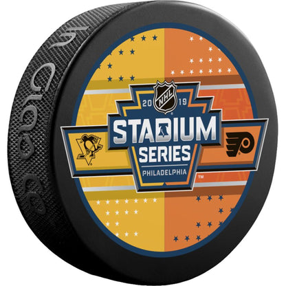 2019 NHL Stadium Series Dueling Style Collectible Hockey Puck -Flyers vs Penguins-