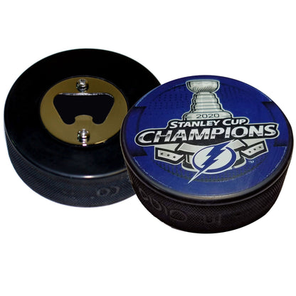 Tampa Bay Lightning 2020 Stanley Cup Champions Hockey Puck Bottle Opener