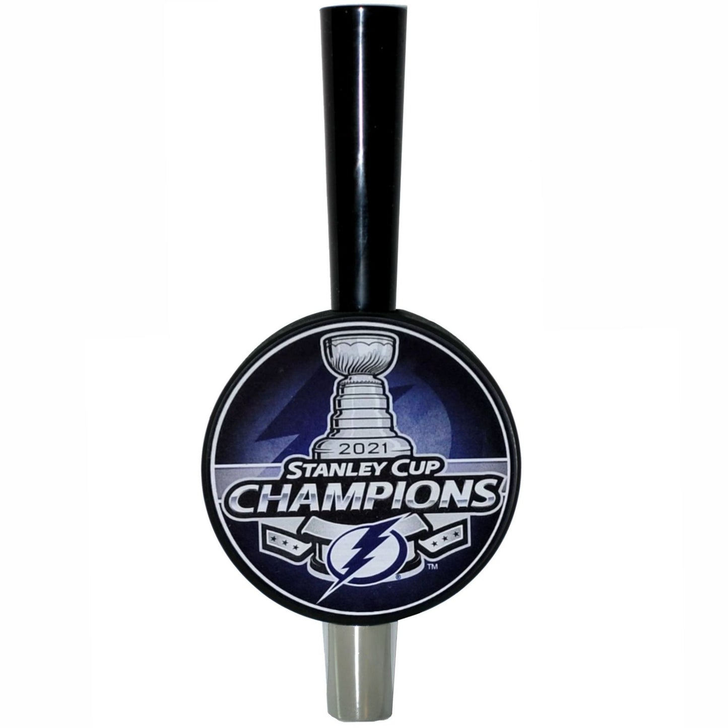 Tampa Bay Lightning 2021 Stanley Cup Champions Tall-Boy Hockey Puck Beer Tap Handle