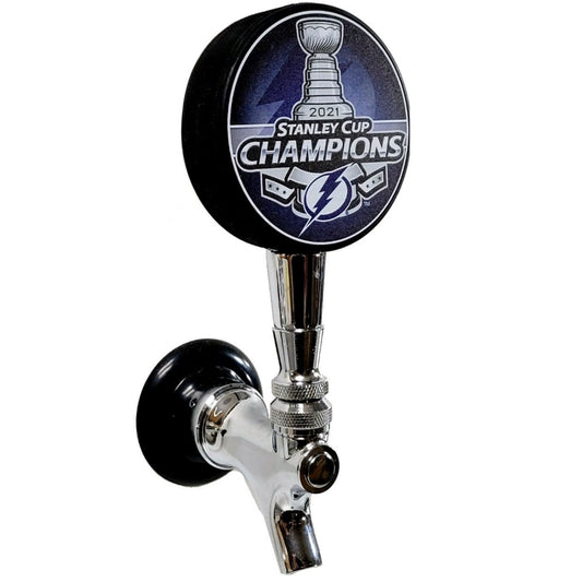 Tampa Bay Lightning 2021 Stanley Cup Champions Hockey Puck Beer Tap Handle