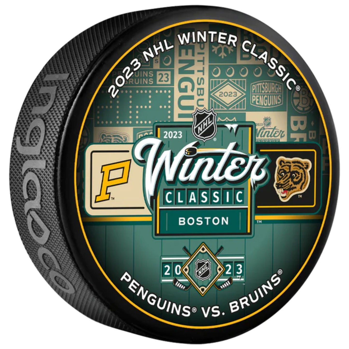 2023 NHL Winter Classic Dueling Collectible Hockey Puck -Pittsburgh Penguins vs the Boston Bruins-