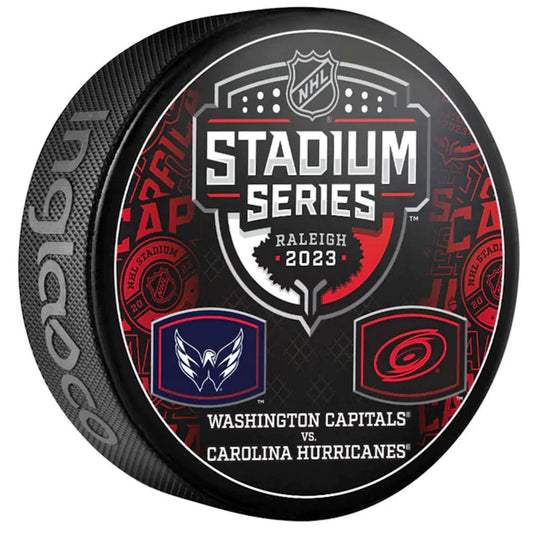 2023 NHL Stadium Series Dueling Style Collectible Hockey Puck -Capitals vs. Hurricanes-