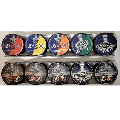 Tampa Bay Lightning Stanley Cup Champions Collectible Hockey Puck Sets Of 5