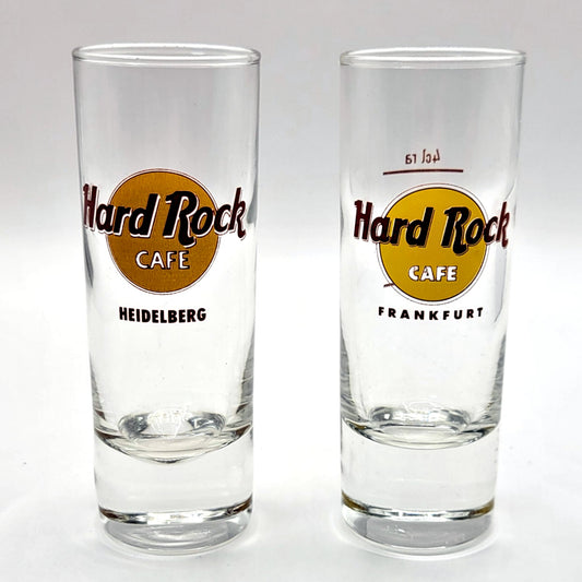 Hard Rock Café Heidelberg & Frankfurt Collectible Shot Glass Set