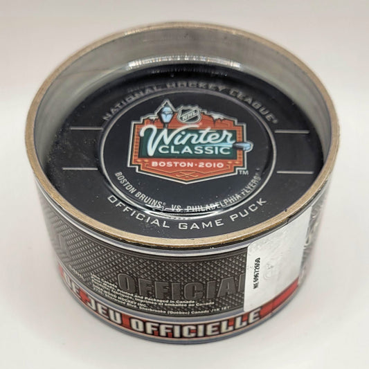 2010 NHL Winter Classic Game Style Hockey Puck In Collectors Tube