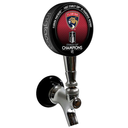 Florida Panthers 2024 Stanley Cup Champions Hockey Puck Beer Tap Handle