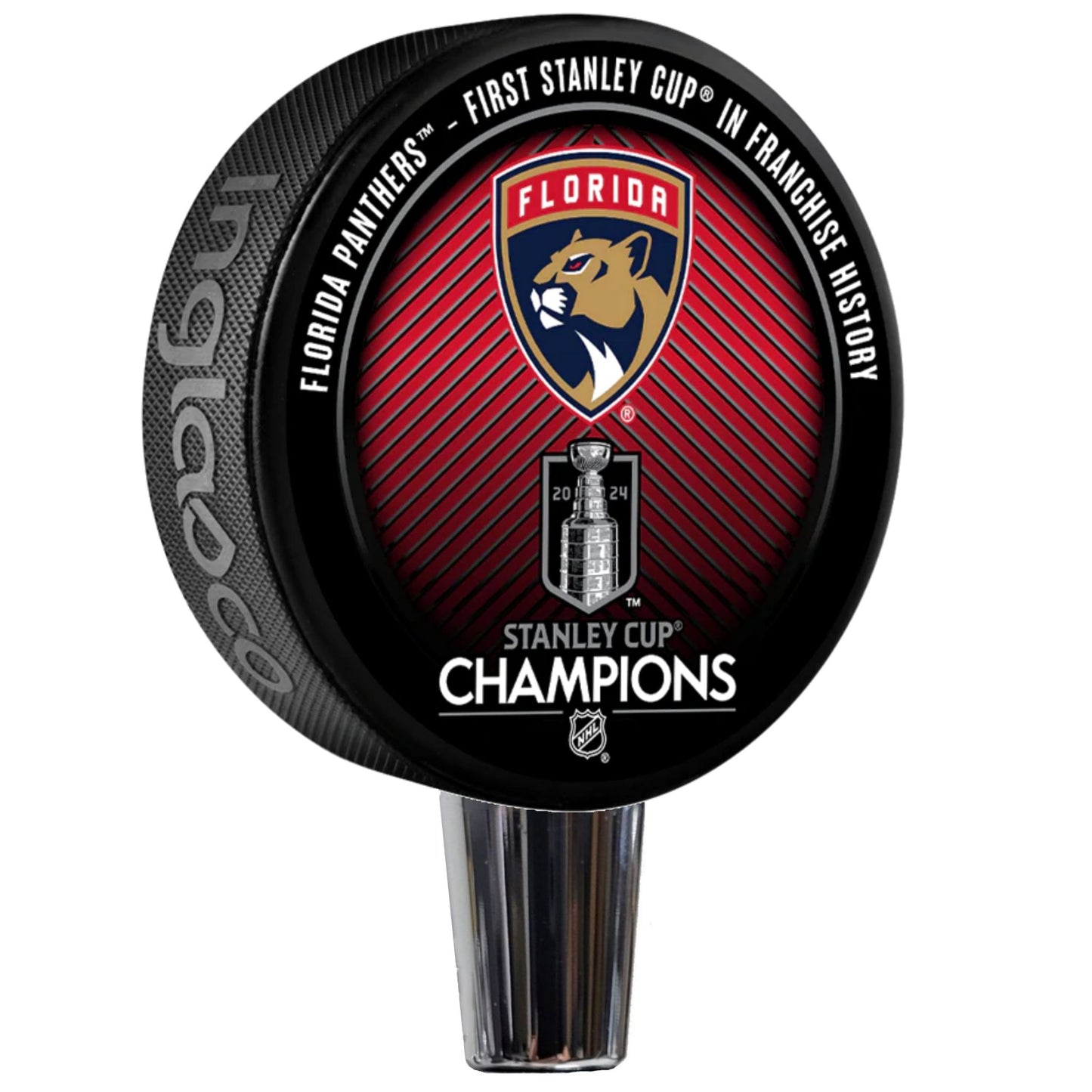 Florida Panthers 2024 Stanley Cup Champions Hockey Puck Beer Tap Handle