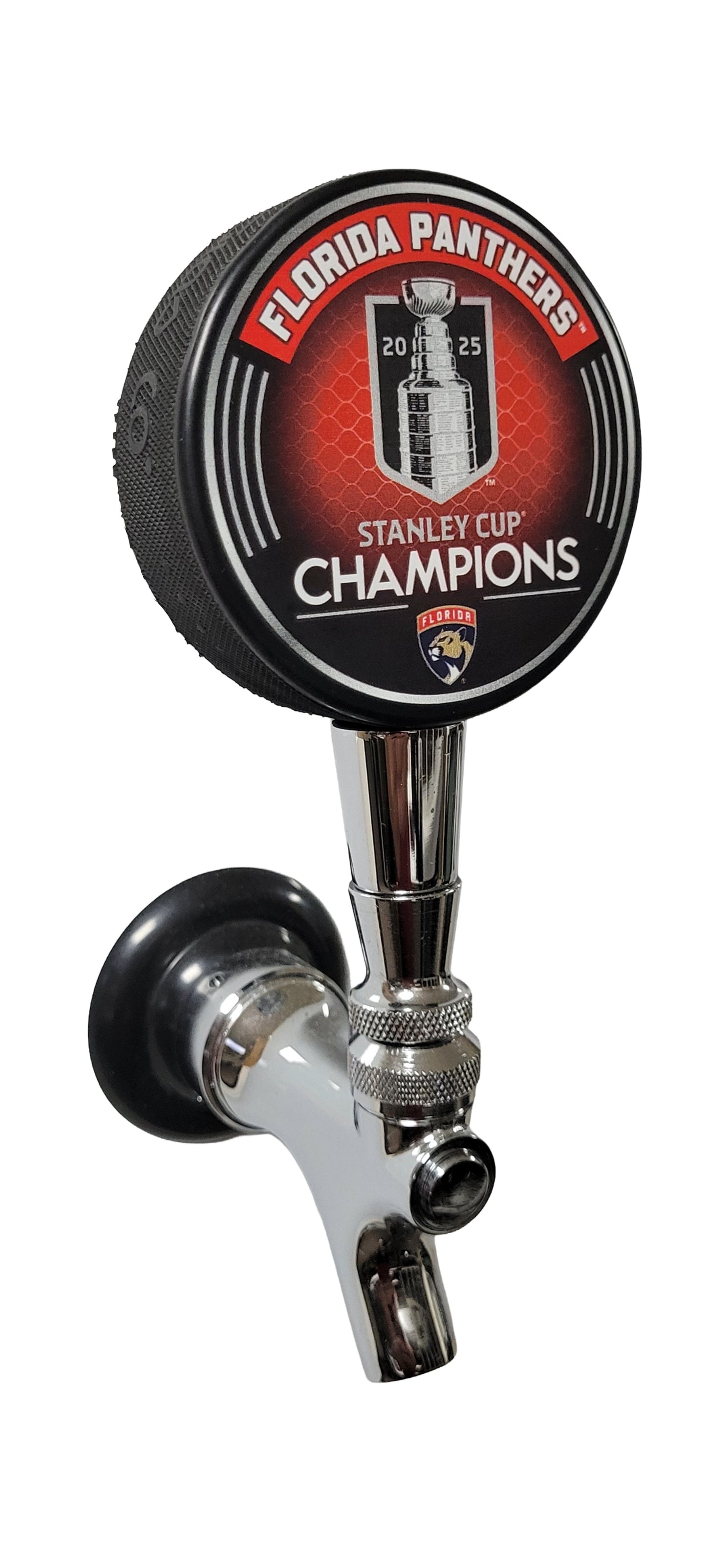 2025 Florida Panthers Stanley Cup Champions Hockey Puck Beer Tap Handle