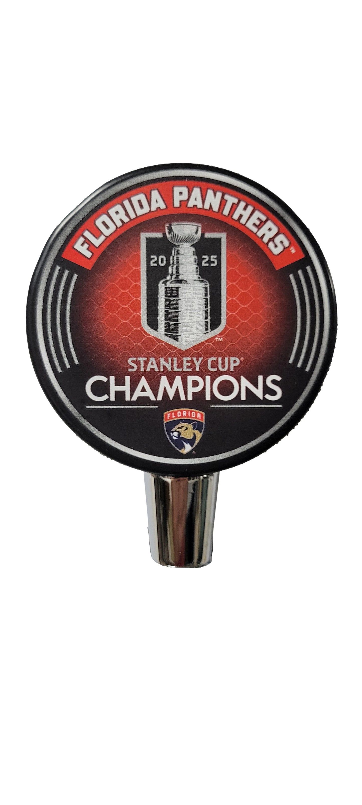 2025 Florida Panthers Stanley Cup Champions Hockey Puck Beer Tap Handle