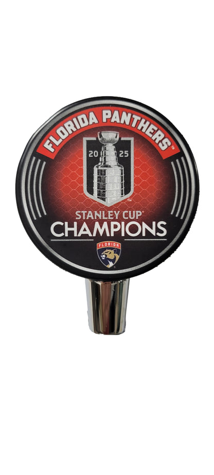 2025 Florida Panthers Stanley Cup Champions Hockey Puck Beer Tap Handle