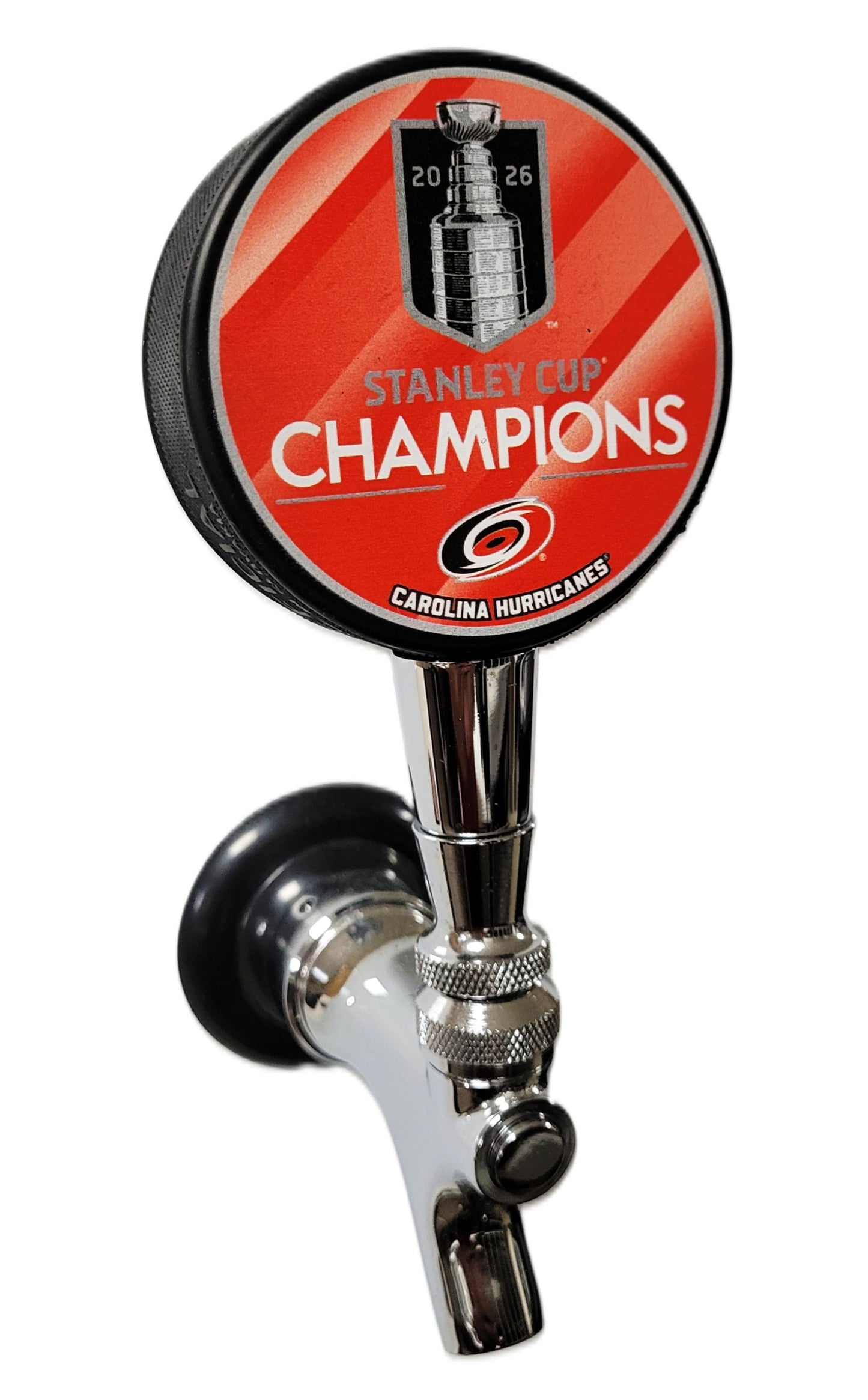 2026 Carolina Hurricanes Stanley Cup Champions Hockey Puck Beer Tap Handle