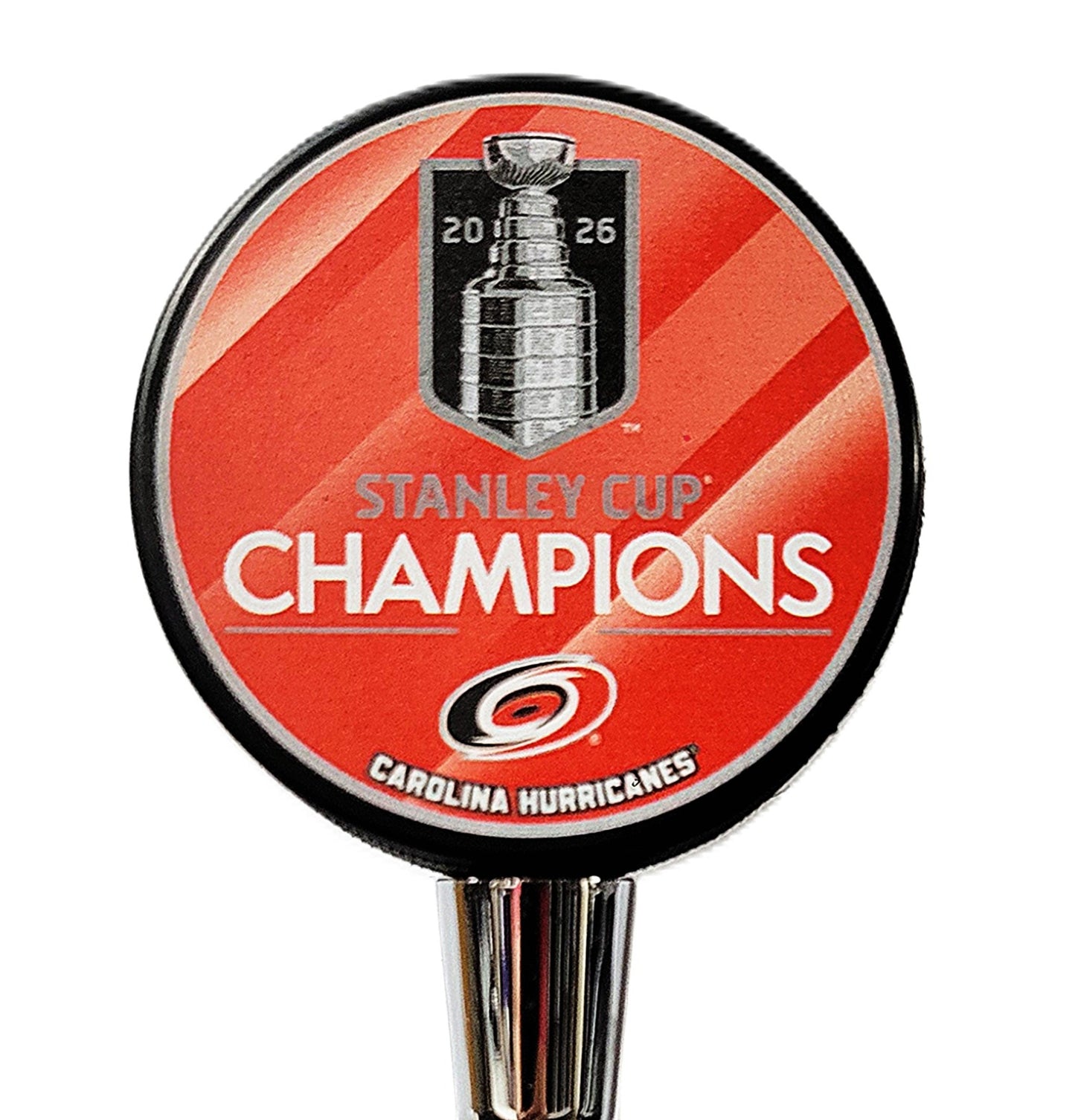 2026 Carolina Hurricanes Stanley Cup Champions Hockey Puck Beer Tap Handle