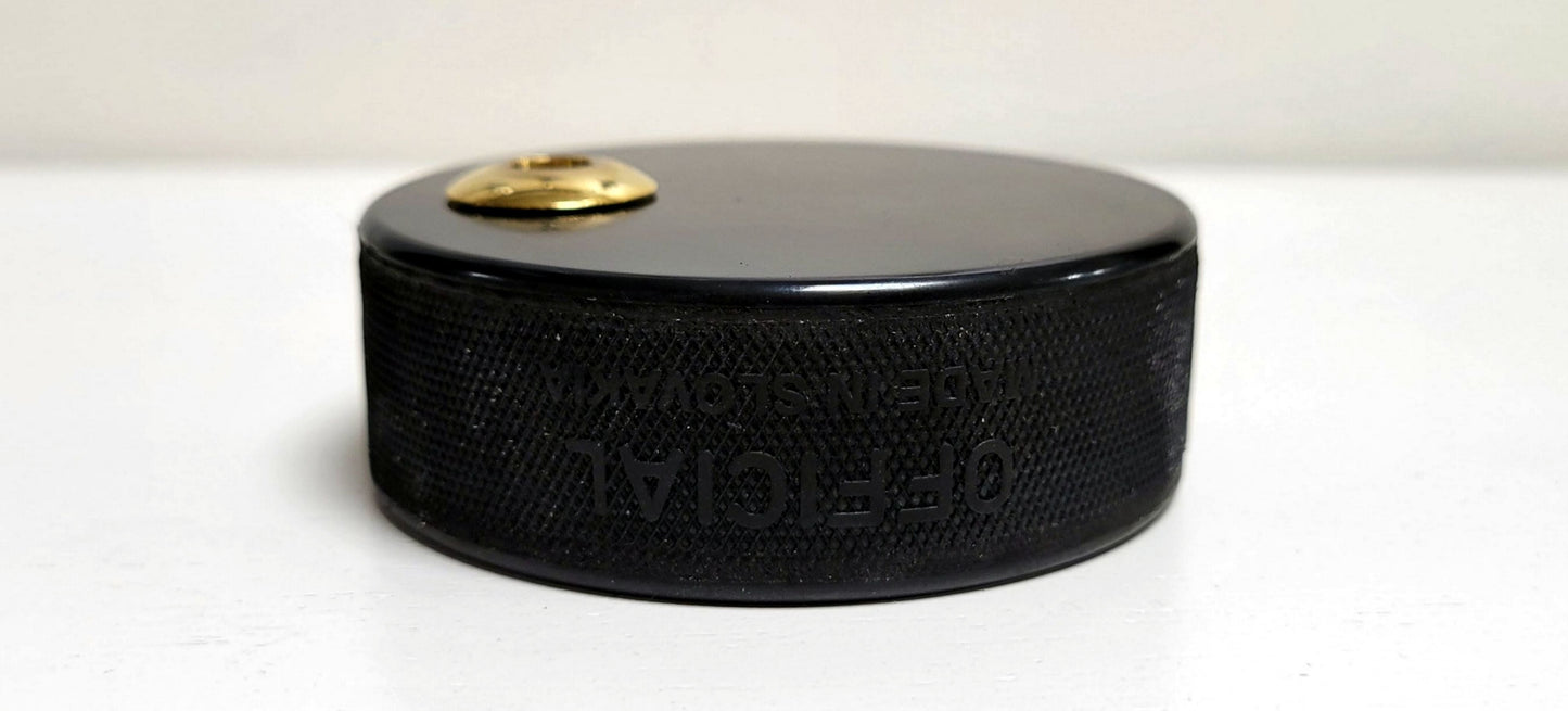 NHL Logo Series Artisan Hockey Puck Desk Pen Holder With Our #96 Sleek Pen