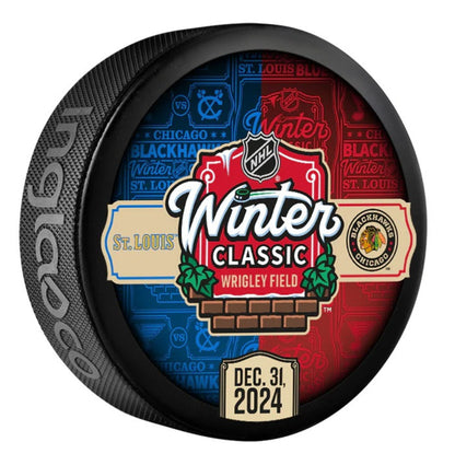 2025 NHL Winter Classic Dueling Collectible Hockey Puck -St Louis vs Chicago-