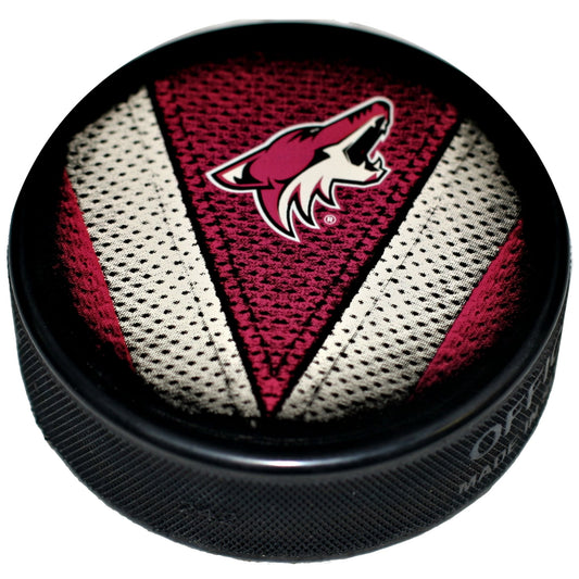 Arizona Coyotes Throwback Logo Stitch Series Collectible Hockey Puck