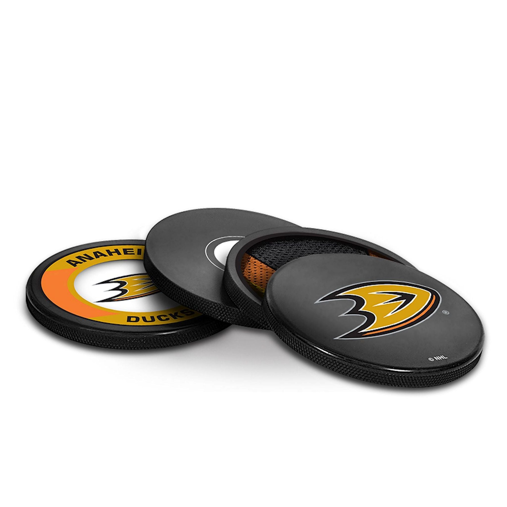 Anaheim Ducks Drink Coaster Set Of Four Made from Real Hockey Pucks ...