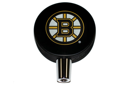 Boston Bruins Hockey Puck And Boston Red Sox Baseball Beer Tap Handle Set