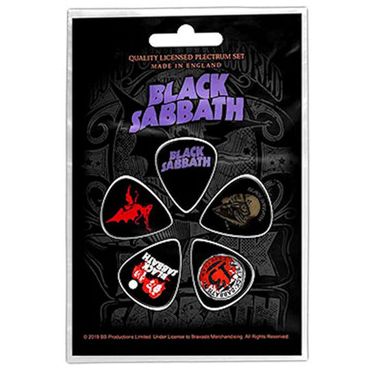 Black Sabbath Collectible Rock & Roll Guitar Pick Set Of Five