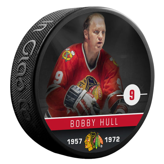 Bobby Hull Chicago Blackhawks 'The Alumni' Player Series Souvenir Collector Hockey Puck