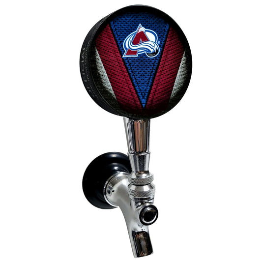 Colorado Avalanche Stitch Series Hockey Puck Beer Tap Handle