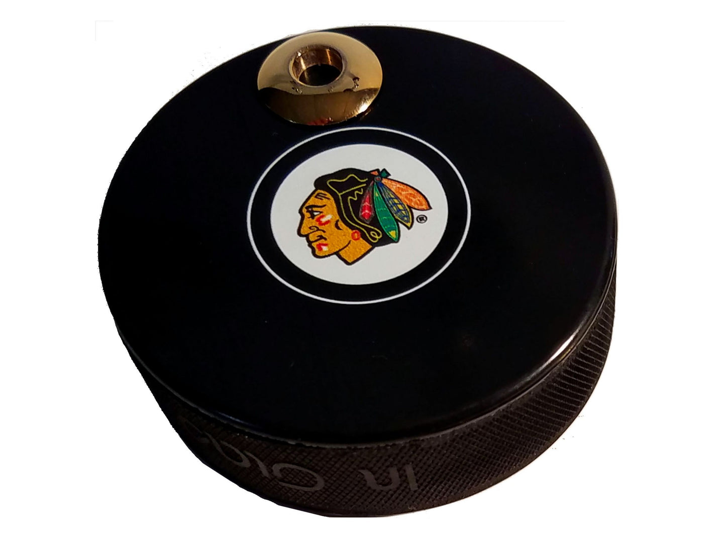 Chicago Blackhawks Auto Series Artisan Hockey Puck Desk Pen Holder