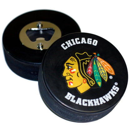 Chicago Blackhawks Basic Series Hockey Puck Bottle Opener