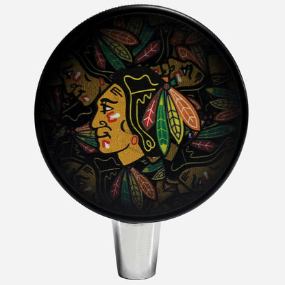 Chicago Blackhawks Clone Series Hockey Puck Beer Tap Handle