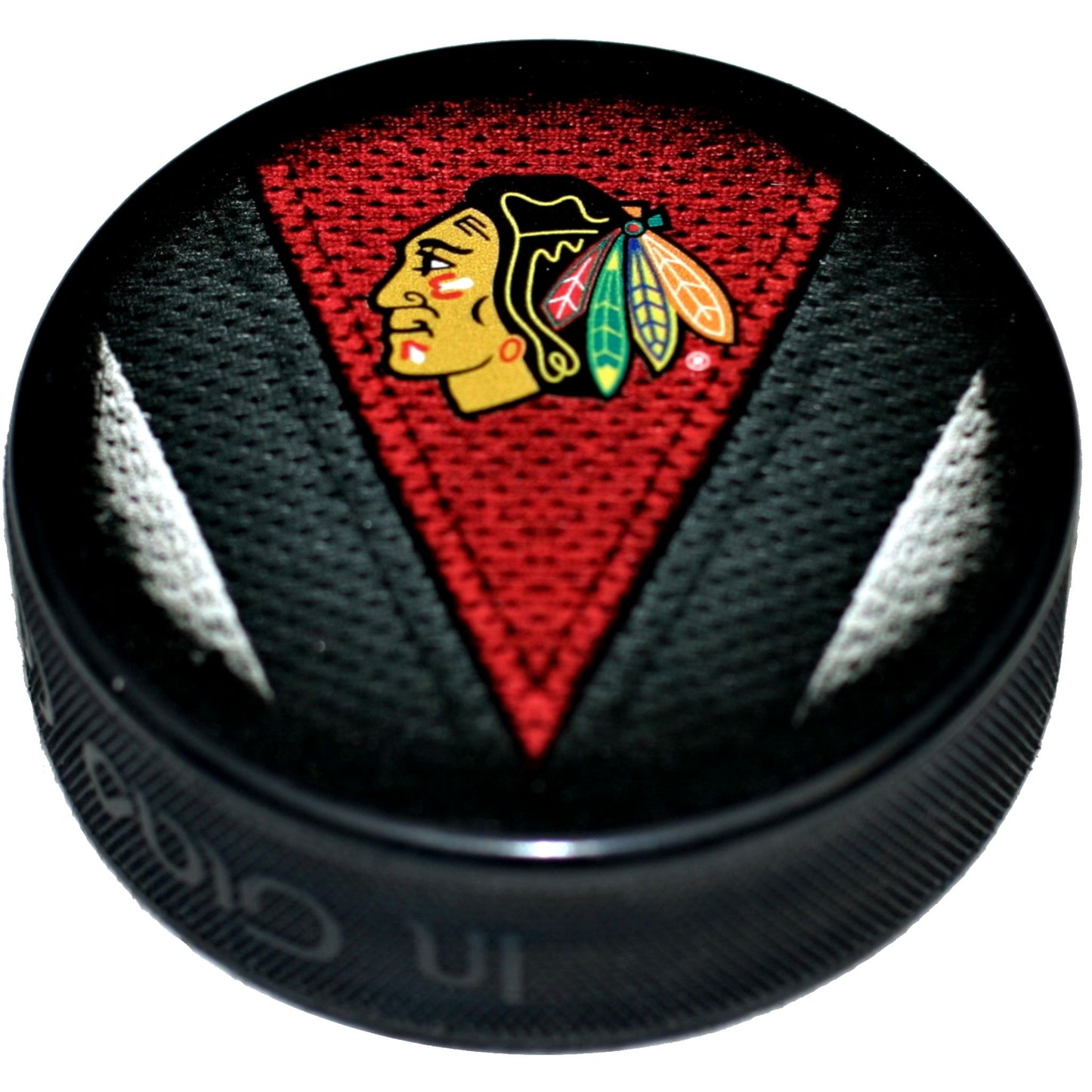 Chicago Blackhawks Stitch Series Collectible Hockey Puck