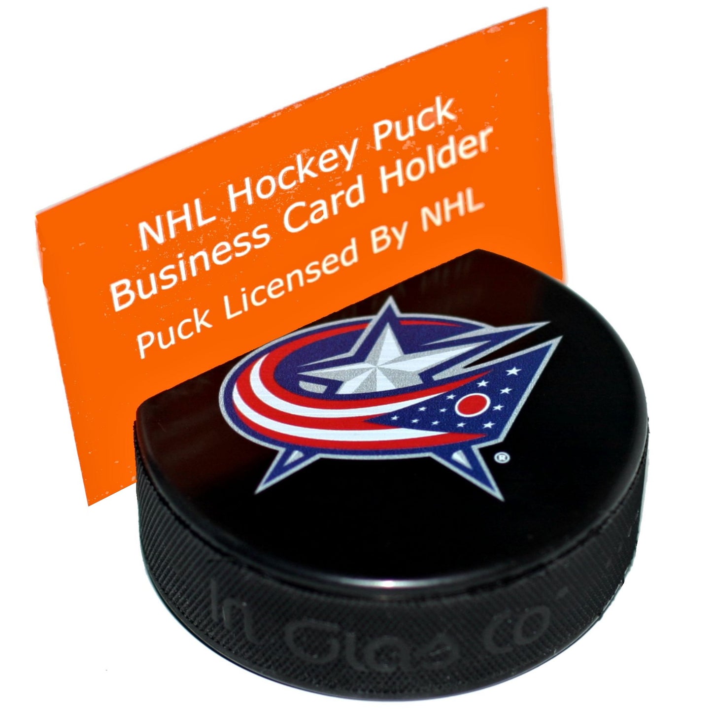 Columbus Blue Jackets Basic Series Hockey Puck Business Card Holder