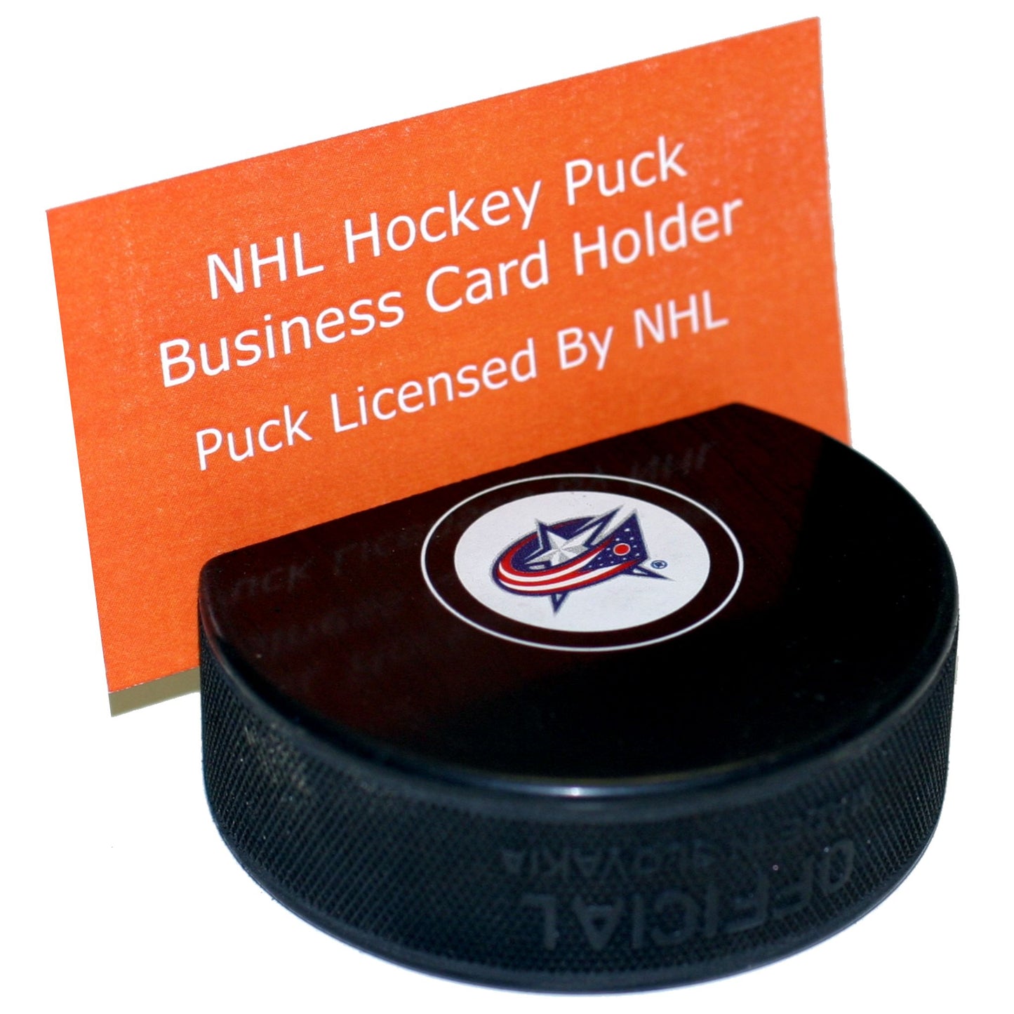Columbus Blue Jackets Autograph Series Hockey Puck Business Card Holder