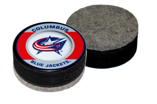Columbus Blue Jackets Retro Series Hockey Puck Board Eraser For Chalk and Whiteboards