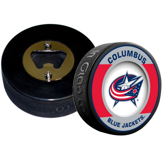 Columbus Blue Jackets Retro Series Hockey Puck Bottle Opener