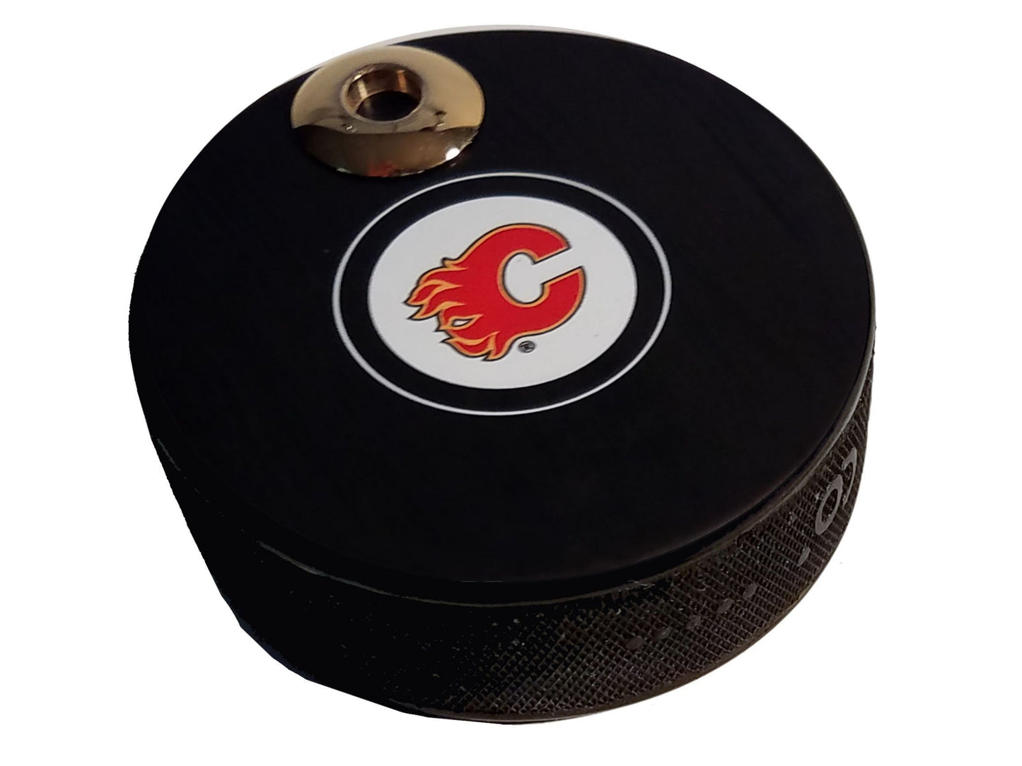 Calgary Flames Auto Series Artisan Hockey Puck Desk Pen Holder