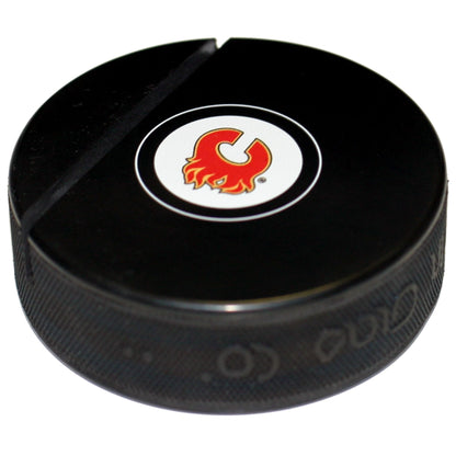 Calgary Flames Autograph Series Hockey Puck Business Card Holder
