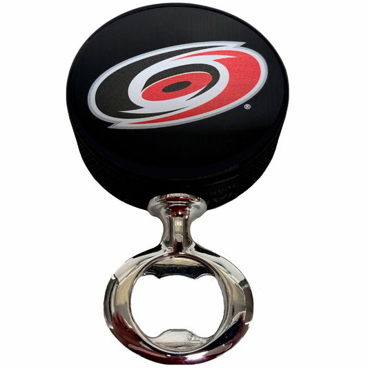 Carolina Hurricanes FULCRUM Series Hockey Puck Bottle Opener