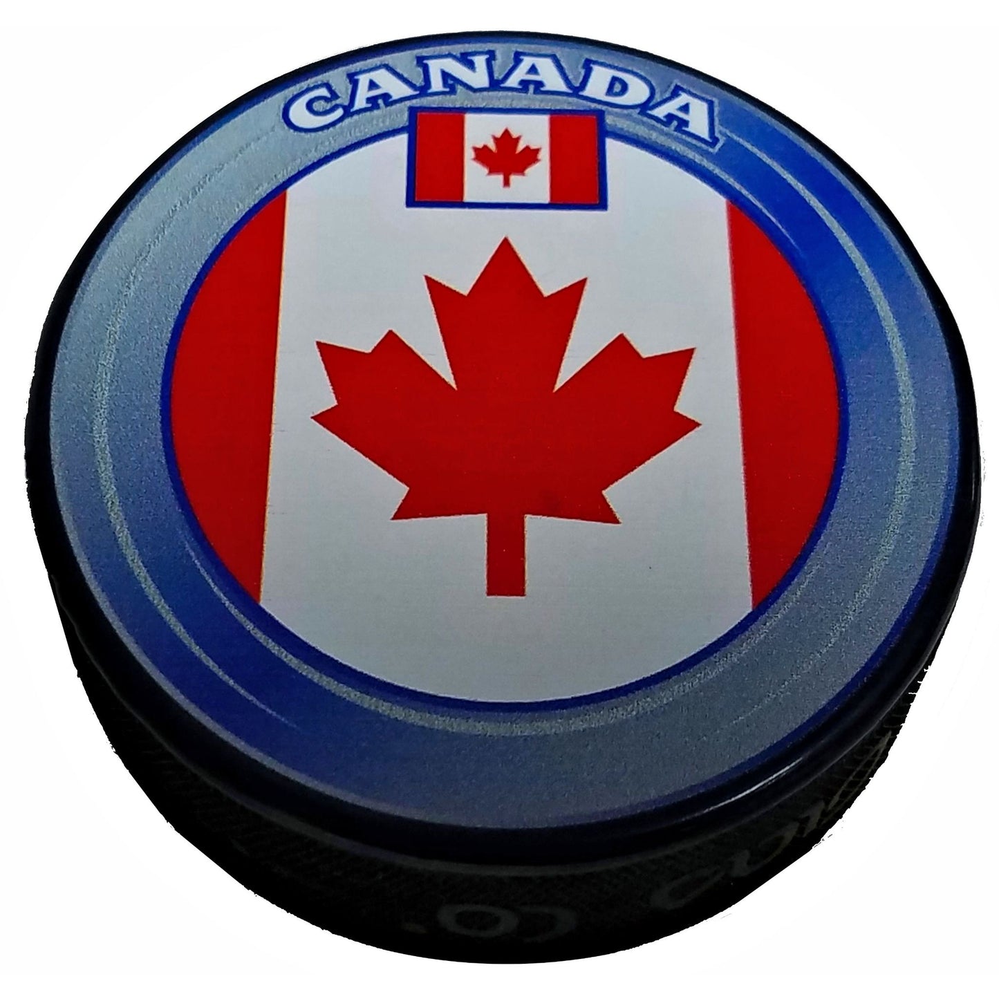 Canadian Flag Collectible Hockey Puck