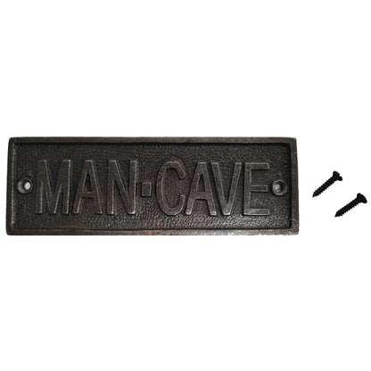 Cast Iron 'Man Cave' Six Inch Sign