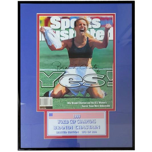 Limited Edition Brandi Chastain Autographed 1999 Sports Illustrated Cover w/COA