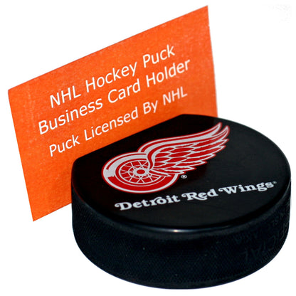 Detroit Red Wings Basic Series Hockey Puck Business Card Holder