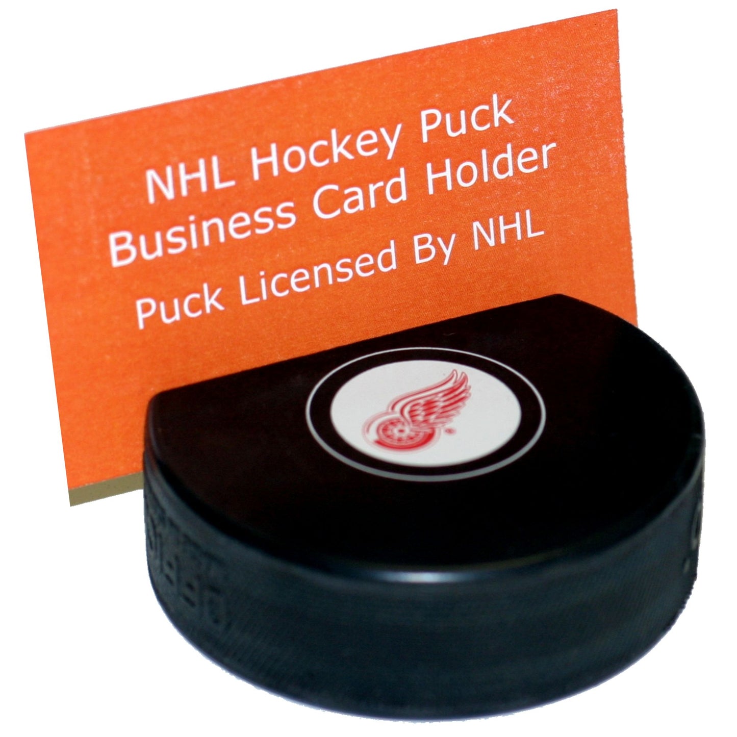 Detroit Red Wings Autograph Series Hockey Puck Business Card Holder