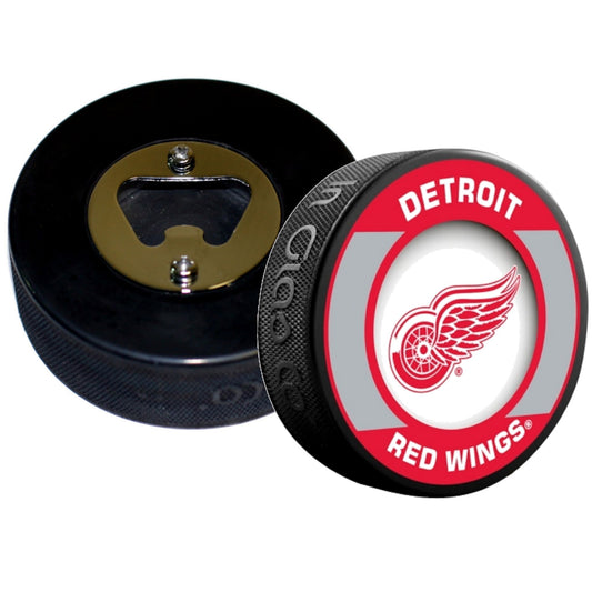 Detroit Red Wings Retro Series Hockey Puck Bottle Opener