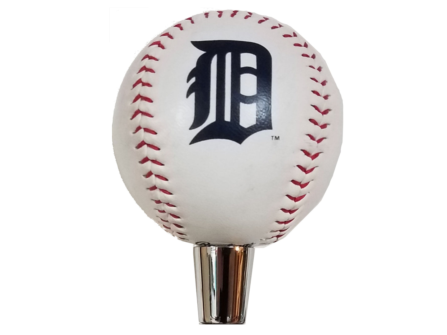 Detroit Red Wings Hockey Puck And Detroit Tigers Baseball Beer Tap Handle Set