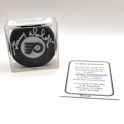 Philadelphia Flyers Gary Dornhoefer Autographed Hockey Puck With COA