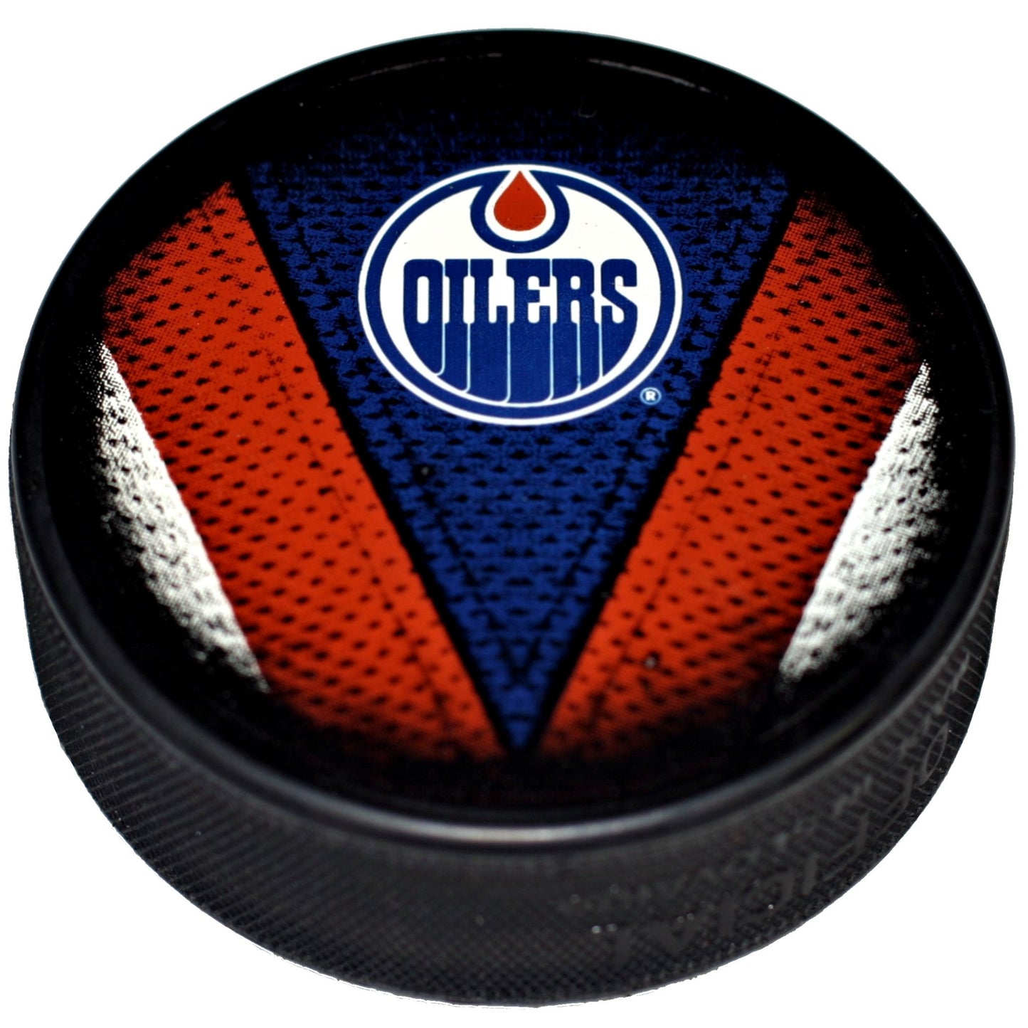 Edmonton Oilers Stitch Series Collectible Hockey Puck