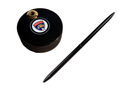 Florida Panthers Auto Series Artisan Hockey Puck Desk Pen Holder With Our #96 Sleek Pen