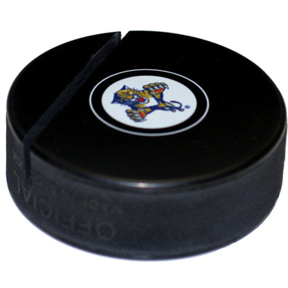Florida Panthers Throwback Logo Autograph Series Hockey Puck Business Card Holder